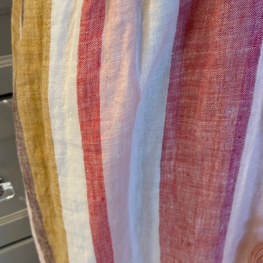Spartina 449 M Striped Sleeveless linen midi - Picture 2 of 4